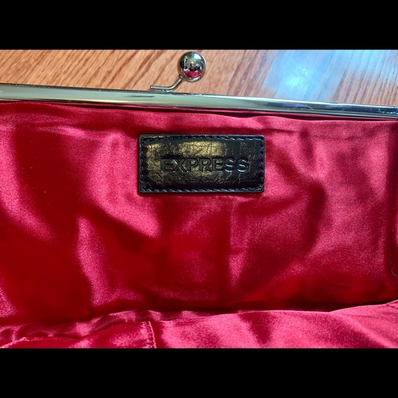 Express, *Vintage* houndstooth clutch. Black & white - Picture 2 of 3